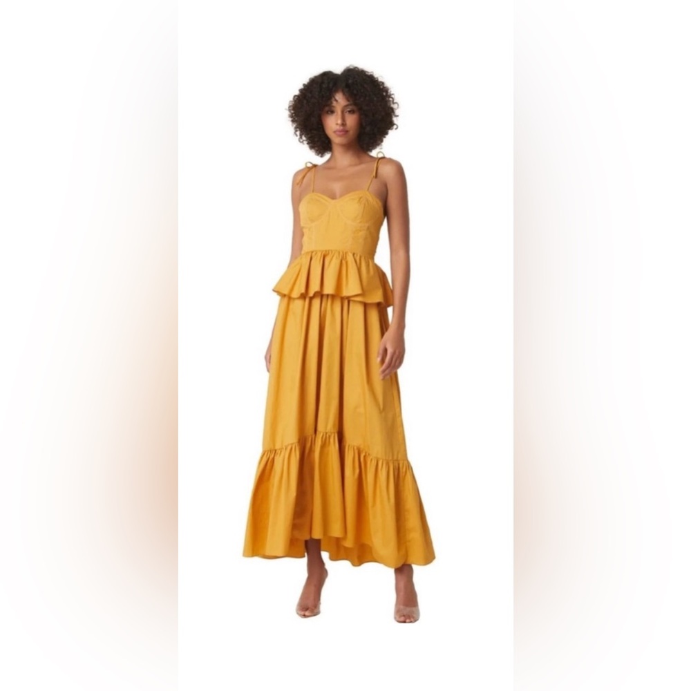 Misa Los Angeles - Rosie Bustier Peplum Waist Maxi Dress - NWT - Size M